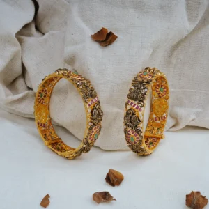 majestic peacock dynasty gold bangles