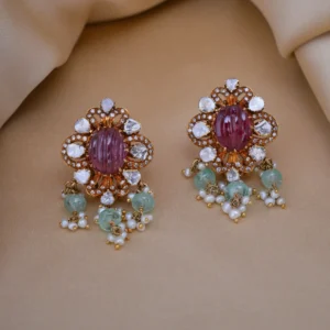 luxury eternal glow gold earrings