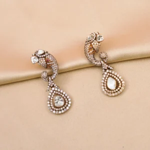 stylish earrings with stones