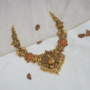 lakshmi adorn antique gold necklace